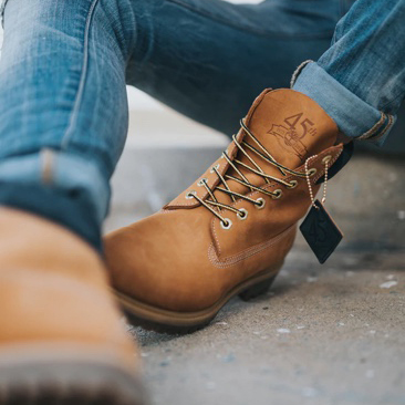 Lace-Up Boots in Light Brown